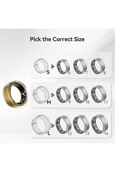 RingConn Silicone Ring Protector Compatible Smart Ring, Ultra-Thin Transparent Elastic Case Smart Ri