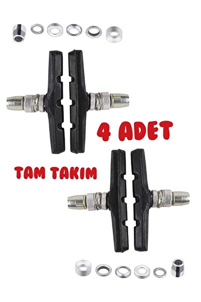 Mucha 4 adet tam takım papuçBisiklet Fren Pabucu Seti – V Fren Uyumlu Dağ Biskleti Şehir Biskleti