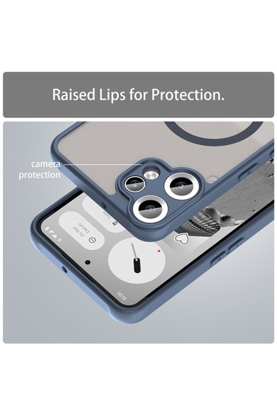 SKYDDAR INNOVATION Carcasă pentru Nothing CMF Phone 2 Pro, HaloFrost MagSafe II, antișoc, set de autocolante, albastru marin