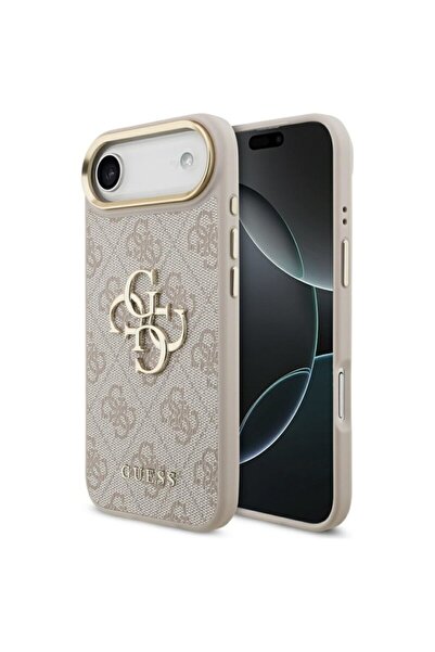 Guess Husă rigidă originală pentru iPhone 17 Air, cu logo Big 4G Classic, roz