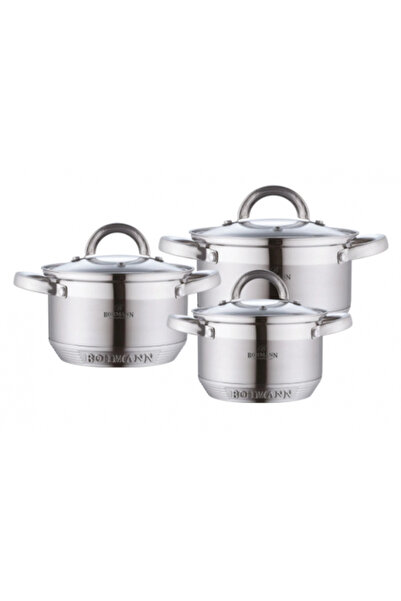 Bohmann Set oale inox 6 piese 5.0 L, 3.9 L, 2.9 L, 7 straturi, inductie, capa...