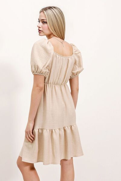 Hiccup BDART Rochie scurtă cu curea și guler pătrat