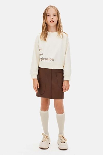 NK Girl's True Sweatshirt 8-14 Years Old Cream