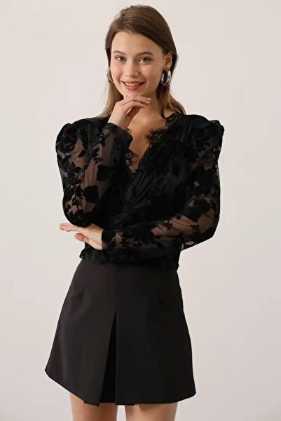 cemo ONU GECIRMELI DESENLI TUL BLUZ