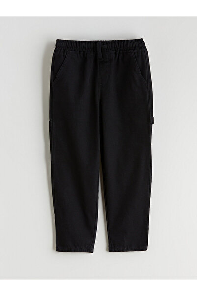 LC Waikiki Siyah Beli Lastikli Gabardin Erkek Çocuk Pantolon