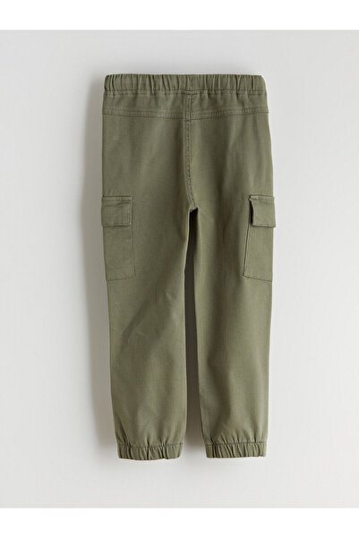 LC Waikiki Khaki Elastic Waist Boys' Cargo Pants