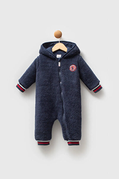 U.S. Polo Assn. U.S Polo Erkek Bebek Patiksiz Tulum 3-18 Ay Lacivert