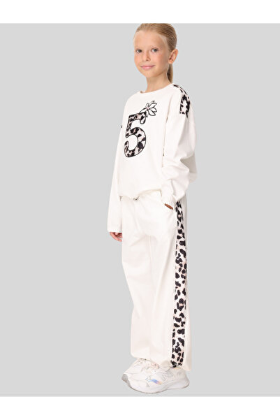 JENA Girl's Leopard Suit 7-14 Years Old Ecru