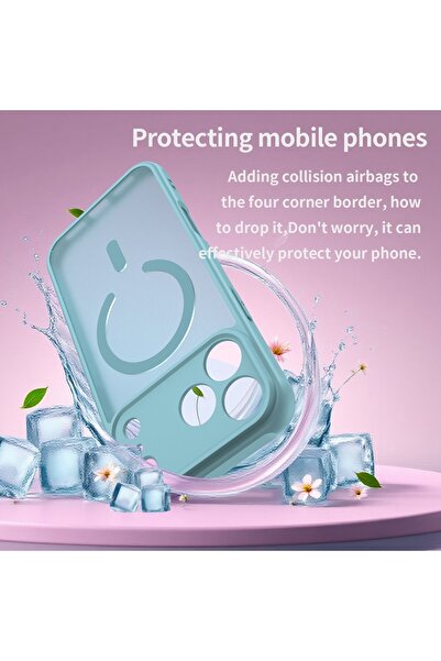 SKYDDAR INNOVATION Θήκη για iPhone 17 Pro Max, HaloFrost MagSafe II, Αντικραδασμική, σετ αυτοκόλλητων, Πράσινο της Μέντας