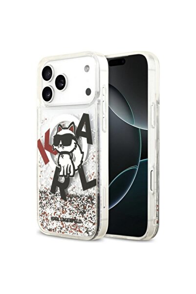 Karl Lagerfeld Husa iPhone 17 Pro Max cu sclipici lichid Choupette Logo MagSa...