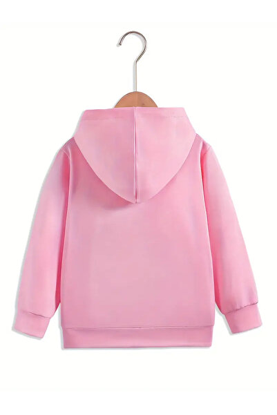 MORNİNG KİDS Ροζ φούτερ για κορίτσια με στάμπα με λεοπάρδαλη πεταλούδα