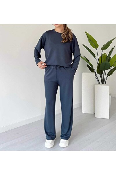 Patreon Long Sleeve Modal Fabric Crew Neck Lycra Comfortable Casual and Stylish Bottom - Top Set Tracksuit Set