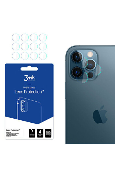 3MK [Pachet 4 x] Folie iPhone 12 Pro Lens Protection, transparenta