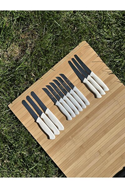 Solingen 12 Parça Beyaz Set 6 Meyve Bıçağı+3 Sebze Bıçağı+3 Ava Bıçak