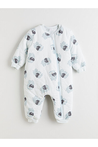 LC Waikiki Mavi Baskılı Erkek Bebek Uyku Tulumu