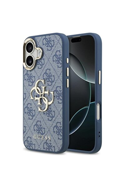 Guess Husă rigidă pentru iPhone 17 cu logo Big 4G Classic, albastră