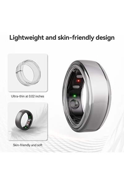 RingConn Silicone Ring Protector Compatible Smart Ring, Ultra-Thin Transparent Elastic Case Smart Ri
