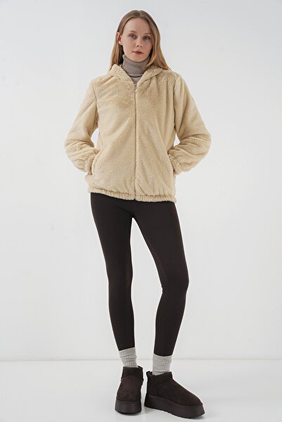 Hiccup Bdart Hooded Plush Faux Fur Coat