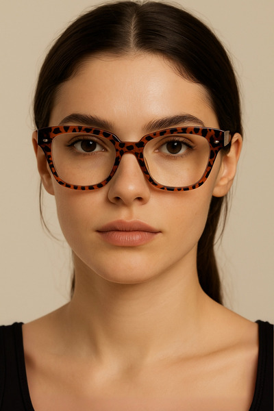 Eyesofia Ogiyani Leopard Frame Blue Block Blue Light Filter Glasses
