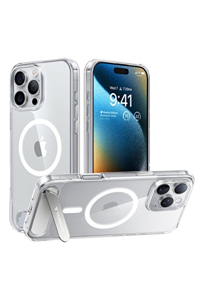 TORRAS Θήκη για iPhone 16 Pro Max, Pstand MagSafe, Διαφανής
