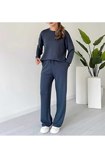 Patreon Long Sleeve Modal Fabric Crew Neck Lycra Comfortable Casual and Stylish Bottom - Top Set Tracksuit Set