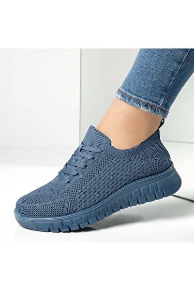 Modlet.ro Women's blue lace-up sneakers MOD13236