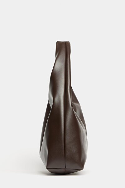 Madamra Καφέ PU Δερμάτινη Γυναικεία Τσάντα ώμου – Μαλακή Φόρμα Vintage Μοντέλο