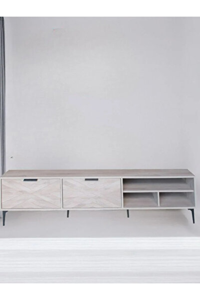 DEC22 180cm TV tables with a distinctive geometric design