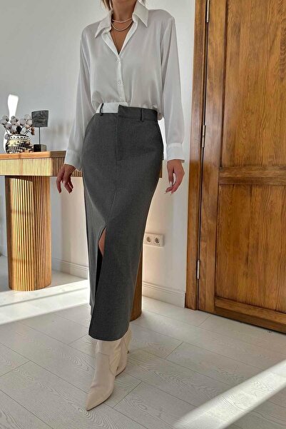 Markano Polyviscose Skirt with Gray Paw Garnish