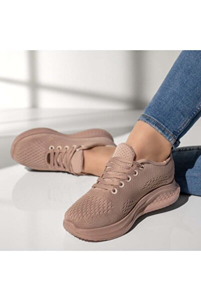 Modlet.ro Teniși roz deschis din material textil pentru femei MOD13185