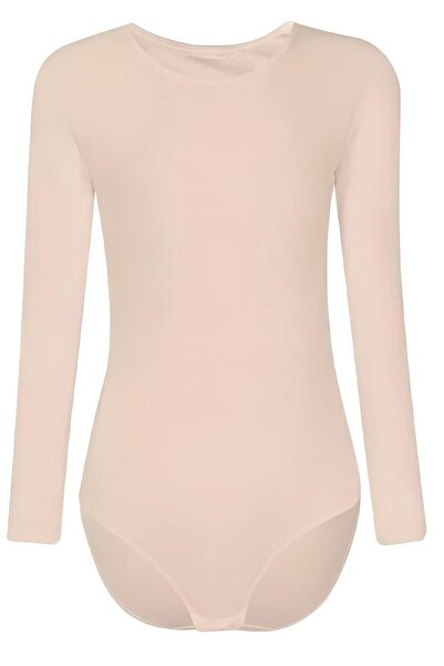 NBB 3 Pieces, Long Sleeves, Crew Neck, Snap Button Bottom Body, 95% Cotton & 5% Lycra, Skin Tone