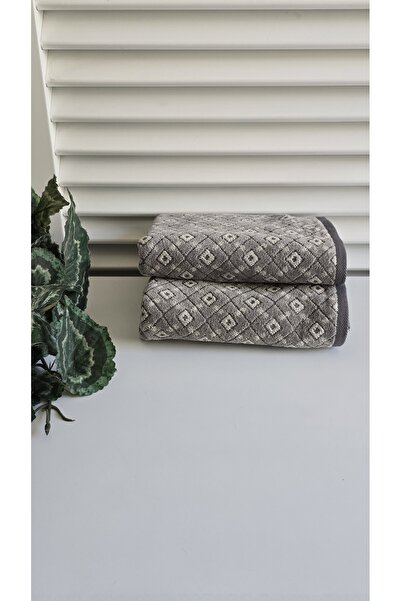 Özdilek 2 Pieces of Velvet Towels for Hands and Face