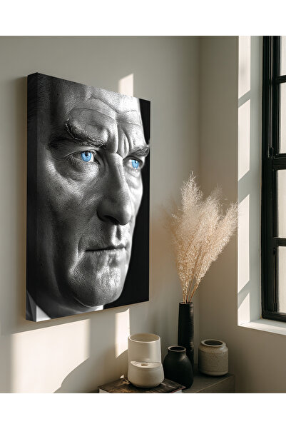 Ahsen resim çerçeve Πίνακας σε καμβά Ατατούρκ Ασπρόμαυρος Πίνακας Χώρου Εργασ...