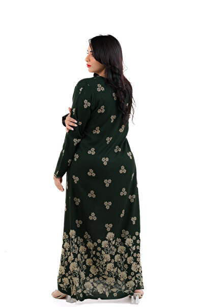 amaan Women Traditional Kashmiri Jalabiya Dress with Floral Embroidered Tabla, I Arabic dress
