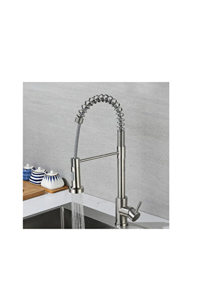 Trendy's Baterie bucatarie profesionala satinata perlator 2 functii