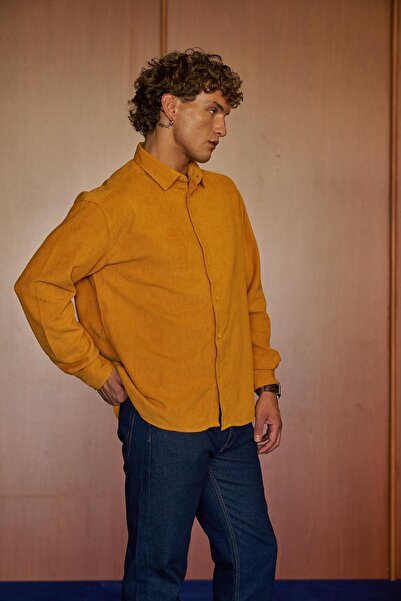 NGR Noris Kadife Gömlek Sarı