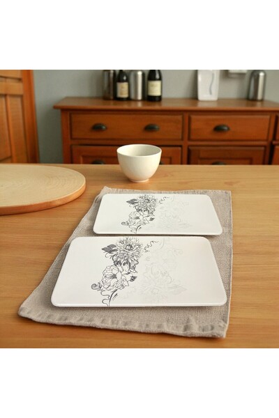 Keramika Lotus Siera Boat Plate 33*17 cm 2 Pieces