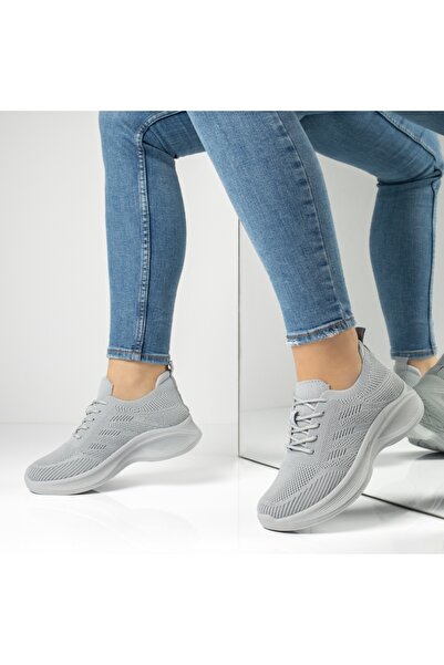 Modlet.ro Women's grey thick sole sneakers MOD13235