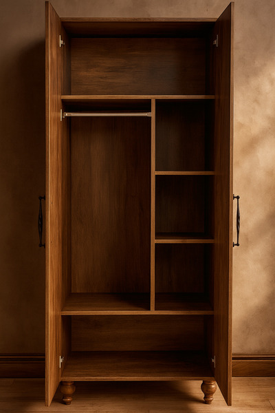 arionkids Mavi Dolap 2 Kapaklı | %100 MDF | REHAU Kaplama Kapaklar | Ağaç Ayaklı