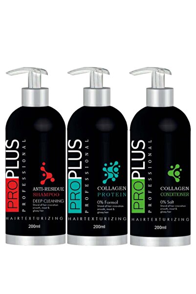 Pro Plus Professional مجموعة تصفيف الشعر بالبروتين والكولاجين 3 × 200 مل