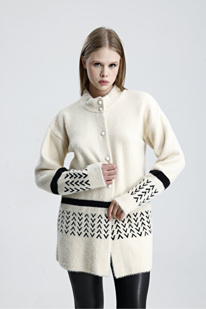 AYMİSS ÖNÜ DÜĞMELİ,DİK YAKA CEKET/HIRKA