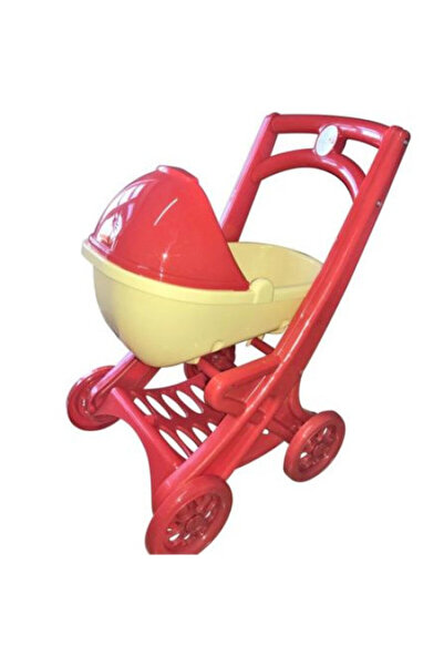 Evelise Καρότσι κούκλας Doloni, κόκκινο και κρεμ