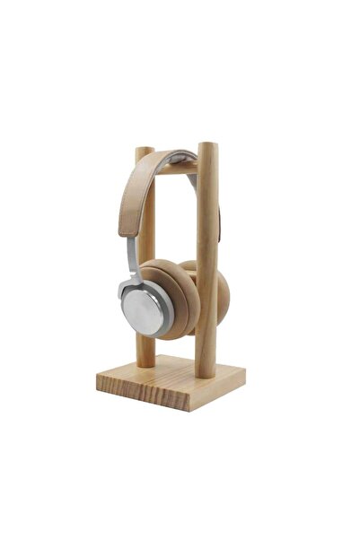 PadForce Legno Rigido Wooden Headphone Stand - Wood, Square Base