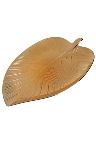 OEM Decorative Plate in Gold Leaf Shape 32 x 23 x 2 cm