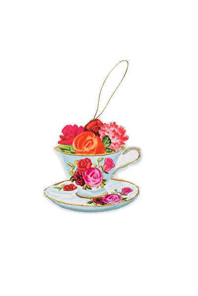 Caspari Tea Cups Decorative Die-Cut Gift Tags 2 Per Package