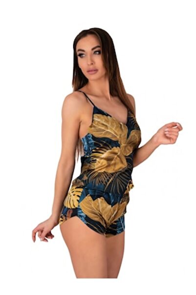 Livco Corsetti - Set pijamale pentru femei, 2 piese, imprimeu floral, XL INTL