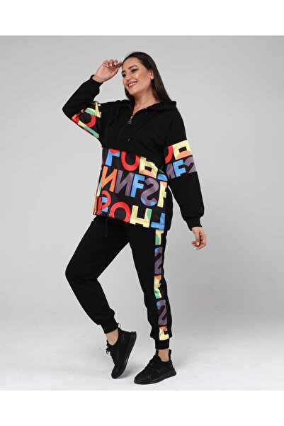 tellevolle Colorful Letter Hoodie Sweatshirt