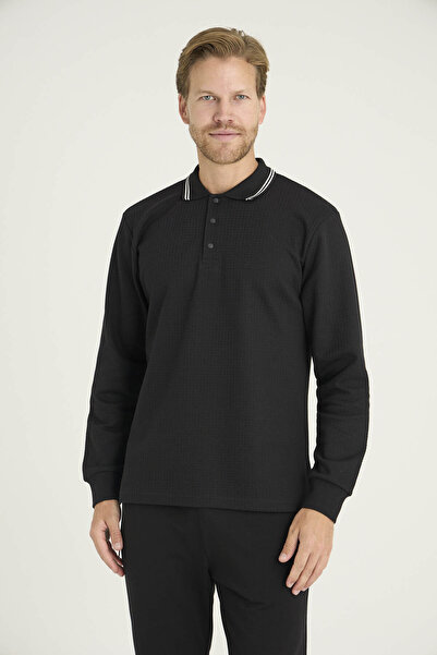 KLY 80% Cotton Men's Polo Neck Tracksuit Set