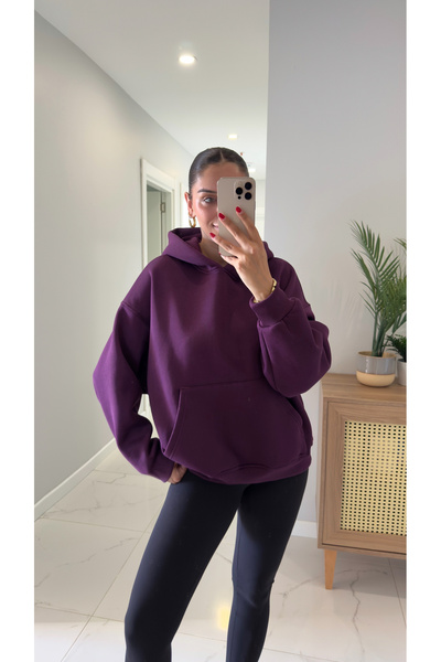 BİRCANÇİL سترة فورا مور ذات غطاء للرأس مع تفاصيل جيب