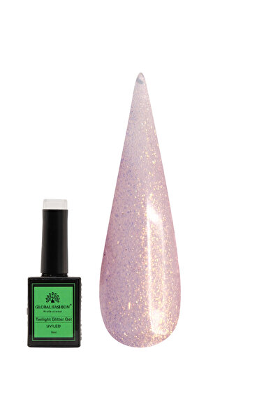 global fashion طلاء أظافر جل توايلايت ١٥ مل - يدوم طويلًا، مقاوم للأشعة فوق البنفسجية/الصمام الثنائي الباعث للضوء، متغير اللون، درجة صالون التجميل